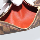 LOUIS VUITTON Damier Ebene Papillon Pouch LV Auth 194694V-12