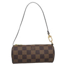 LOUIS VUITTON Damier Ebene Papillon Pouch LV Auth 194694V-13