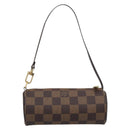 LOUIS VUITTON Damier Ebene Papillon Pouch LV Auth 194694V-2