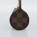 LOUIS VUITTON Damier Ebene Papillon Pouch LV Auth 194694V-3