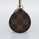 LOUIS VUITTON Damier Ebene Papillon Pouch LV Auth 194694V-4