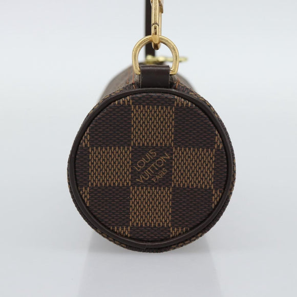 LOUIS VUITTON Damier Ebene Papillon Pouch LV Auth 194694V