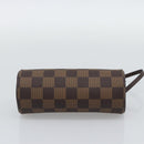 LOUIS VUITTON Damier Ebene Papillon Pouch LV Auth 194694V-5