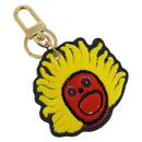 LOUIS VUITTON Porte Cles Face Leather Bag Charm LVxYK Yellow M01130 Auth 194698M-1