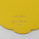 LOUIS VUITTON Porte Cles Face Leather Bag Charm LVxYK Yellow M01130 Auth 194698M-10