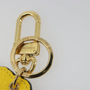 LOUIS VUITTON Porte Cles Face Leather Bag Charm LVxYK Yellow M01130 Auth 194698M-11