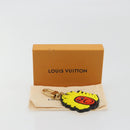 LOUIS VUITTON Porte Cles Face Leather Bag Charm LVxYK Yellow M01130 Auth 194698M-12