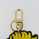 LOUIS VUITTON Porte Cles Face Leather Bag Charm LVxYK Yellow M01130 Auth 194698M-3