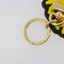 LOUIS VUITTON Porte Cles Face Leather Bag Charm LVxYK Yellow M01130 Auth 194698M-4
