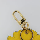 LOUIS VUITTON Porte Cles Face Leather Bag Charm LVxYK Yellow M01130 Auth 194698M-7