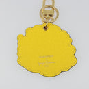 LOUIS VUITTON Porte Cles Face Leather Bag Charm LVxYK Yellow M01130 Auth 194698M-9
