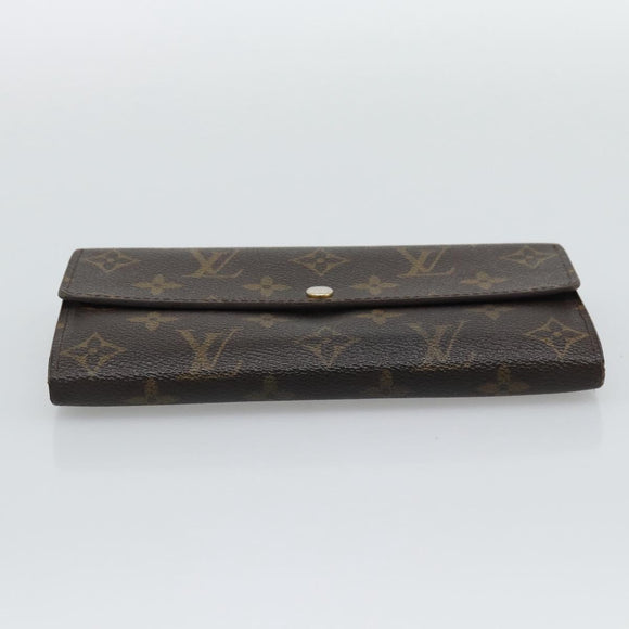 LOUIS VUITTON Monogram Portefeuille Sarah Long Wallet M61734 LV Auth 194699