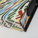FENDI Zucca Canvas Vertigo Shoulder Bag PVC Multicolor Silver Auth 194700M-11