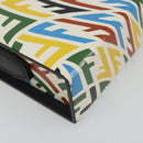 FENDI Zucca Canvas Vertigo Shoulder Bag PVC Multicolor Silver Auth 194700M-12
