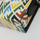 FENDI Zucca Canvas Vertigo Shoulder Bag PVC Multicolor Silver Auth 194700M-13