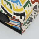 FENDI Zucca Canvas Vertigo Shoulder Bag PVC Multicolor Silver Auth 194700M-14