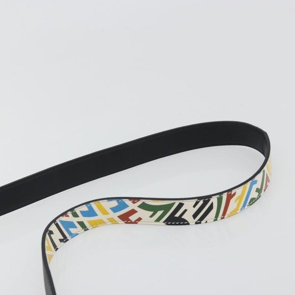 FENDI Zucca Canvas Vertigo Shoulder Bag PVC Multicolor Silver Auth 194700M