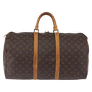 LOUIS VUITTON Monogram Keepall 55 Boston Bag M41424 LV Auth 194701-13