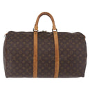 LOUIS VUITTON Monogram Keepall 55 Boston Bag M41424 LV Auth 194701-3