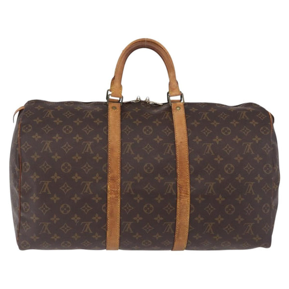 LOUIS VUITTON Monogram Keepall 55 Boston Bag M41424 LV Auth 194701