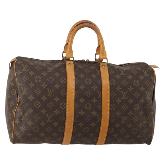 LOUIS VUITTON Monogram Keepall 45 Boston Bag M41428 LV Auth 194702V