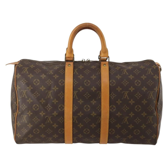 LOUIS VUITTON Monogram Keepall 45 Boston Bag M41428 LV Auth 194702V