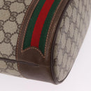 GUCCI GG Supreme Web Sherry Line Bag PVC Beige Gold 164 02 085 Auth 194703-10