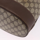 GUCCI GG Supreme Web Sherry Line Bag PVC Beige Gold 164 02 085 Auth 194703-13