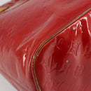 LOUIS VUITTON Monogram Vernis Houston Hand Bag Rouge M91092 LV Auth 194707-17