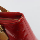 LOUIS VUITTON Monogram Vernis Houston Hand Bag Rouge M91092 LV Auth 194707-9