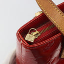 LOUIS VUITTON Monogram Vernis Houston Hand Bag Rouge M91092 LV Auth 194707-22
