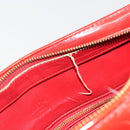 LOUIS VUITTON Monogram Vernis Houston Hand Bag Rouge M91092 LV Auth 194707-23