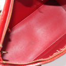 LOUIS VUITTON Monogram Vernis Houston Hand Bag Rouge M91092 LV Auth 194707-10