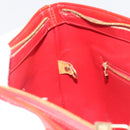 LOUIS VUITTON Monogram Vernis Houston Hand Bag Rouge M91092 LV Auth 194707-26