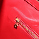 LOUIS VUITTON Monogram Vernis Houston Hand Bag Rouge M91092 LV Auth 194707-27