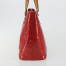 LOUIS VUITTON Monogram Vernis Houston Hand Bag Rouge M91092 LV Auth 194707-3