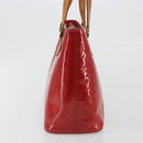 LOUIS VUITTON Monogram Vernis Houston Hand Bag Rouge M91092 LV Auth 194707-4