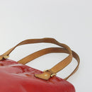 LOUIS VUITTON Monogram Vernis Houston Hand Bag Rouge M91092 LV Auth 194707-15
