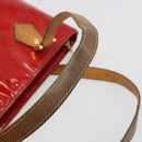 LOUIS VUITTON Monogram Vernis Houston Hand Bag Rouge M91092 LV Auth 194707-7