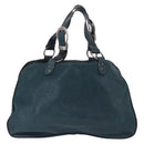 Christian Dior Gaucho Tote Bag Leather Green Silver Auth 194708V-3