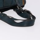 Christian Dior Gaucho Tote Bag Leather Green Silver Auth 194708V-7