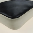 CHANEL COCO Mark Matelasse Cambon Line Bag Leather White CC Auth 194709M-13