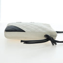 CHANEL COCO Mark Matelasse Cambon Line Bag Leather White CC Auth 194709M-5