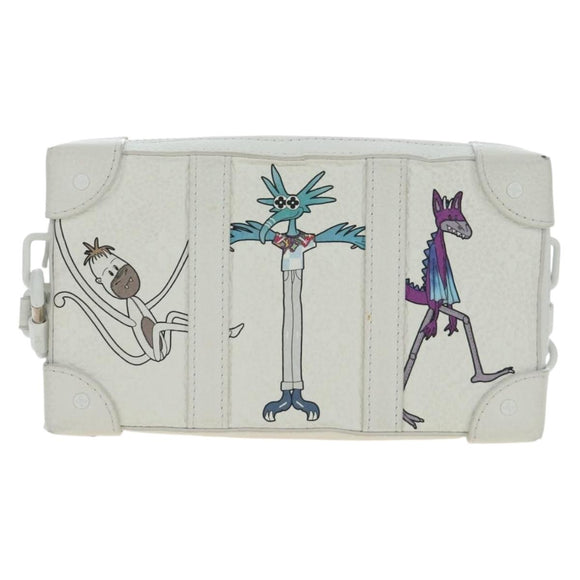 LOUIS VUITTON Taurillon Clemence Soft Trunk LV Friends M80146 Auth 194713SAM