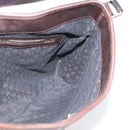 GUCCI Web Sherry Line Shoulder Bag Canvas Beige Silver 114879 Auth 194715A-16