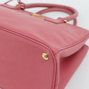 PRADA Galleria Hand Bag Saffiano leather Pink Gold Auth 194716A-10