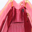 PRADA Galleria Hand Bag Saffiano leather Pink Gold Auth 194716A-19