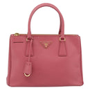 PRADA Galleria Hand Bag Saffiano leather Pink Gold Auth 194716A-2