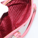 PRADA Galleria Hand Bag Saffiano leather Pink Gold Auth 194716A-23