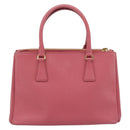 PRADA Galleria Hand Bag Saffiano leather Pink Gold Auth 194716A-3